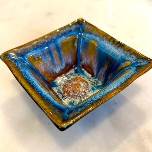 Bill Campbell Pottery Serving Dish 4.25 inch square EUC